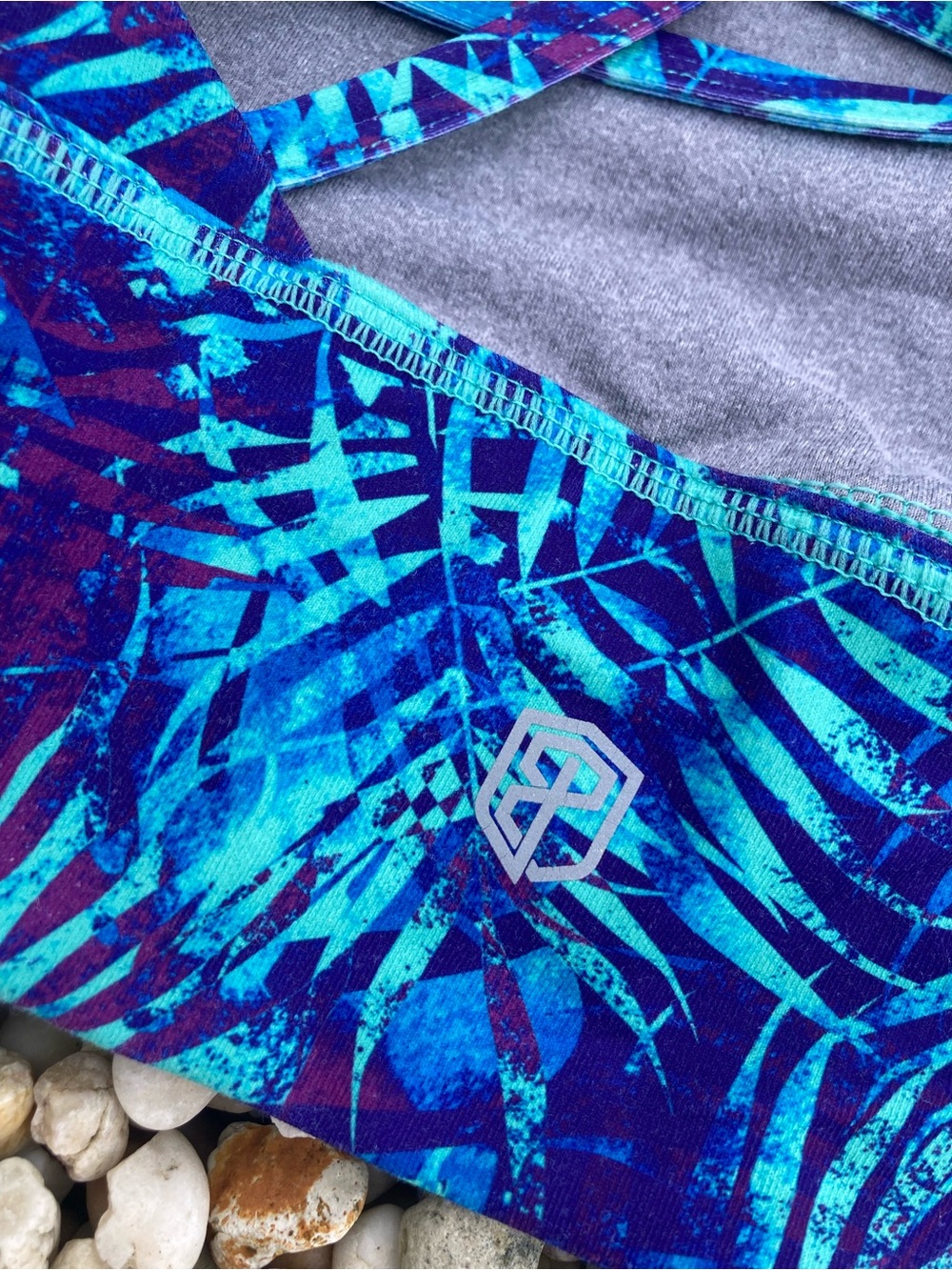 BORN PRIMITIVE - Neon Tropics Crossfire Strappy Sports Bra - S - Picture 7 of 10